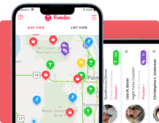 Joining an activity in the Frendee app